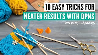 Knitting with doublepointed knitting needles 10 Easy tricks for neater results [upl. by Kammerer]