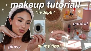 UPDATED MAKEUP ROUTINE 🎀 indepth tutorial for a glowy natural and flattering look [upl. by Alysia586]