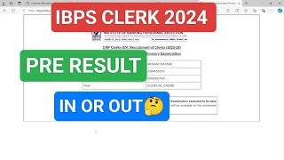 MY IBPS CLERK PRELIMS 2024  CLEARED🥳  SBI PO  RRB CLERK [upl. by Halland]