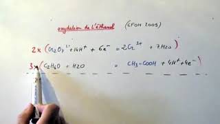 OXYDOREDUCTION  oxydation de léthanol chimie terminale S ou supérieur [upl. by Dj]