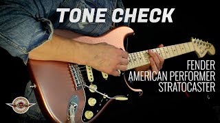 TONE CHECK Fender American Performer Stratocaster Demo NO TALKING [upl. by Strait651]