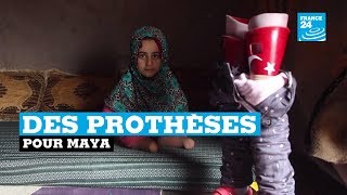 Syrie  la petite Maya née sans jambes a enfin de vraies prothèses [upl. by Sonaj]