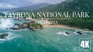 Tayrona Nationa Park From Above Colombia  DJI Mavic Pro 4K [upl. by Anahgem]