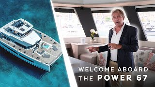 Complete tour of the luxurious yacht Power 67 of Fountaine Pajot [upl. by Kcirrag359]