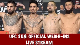 UFC 308 Topuria vs Holloway Official Weighins Live Stream [upl. by Neik]