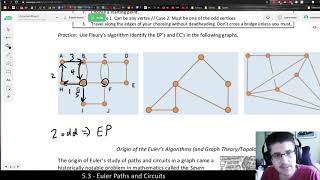 Math 3003 Using Fleurys Algorithm to Find the Euler Path or Circuit [upl. by Akoek746]