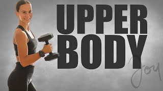 UPPER BODY Workout  ARMS CHEST amp BACK Definition  With Weights [upl. by Lindahl498]