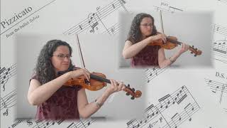 Delibes Pizzicato from Sylvia  Violin Duet Pizzicato Series [upl. by Joeann]