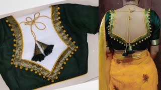 blouse neck design potli buttoncutting amp stitching blouse designssilk saree blouse design new [upl. by Witte387]