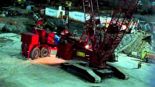 Manitowoc 18000 lifting 17 ton steel column [upl. by Atimed759]