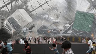 Typhoon Bebinca Wreaks Havoc on China Footage Shows Chaos in Shanghai [upl. by Llessur]