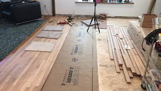 Installing White Oak Floor without an Floor Nailer [upl. by Oneal]