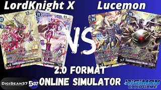 LordKnightmon X VS Lucemon Satan Mode  Digimon Card Game  Release Special Booster 20 [upl. by Dera831]