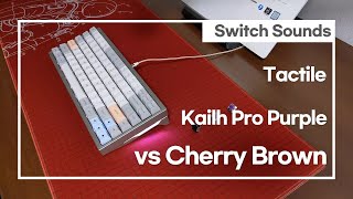 Octagon with lubed Kailh Pro Purple vs Cherry Brown Typing Sounds [upl. by Teri]