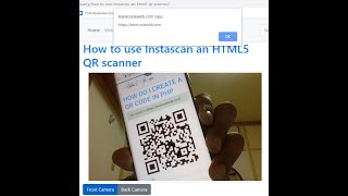 How to use Instascan an HTML5 QR scanner in Urdu  Hindi  Learncodeweb [upl. by Naujd]