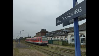 Einfahrt VT 628 in Bahnhof Lauterbourg Frankreich [upl. by Kam574]