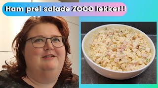 HOE IK DE ALLERLEKKERSTE KOOLHYDRAATARME SALADE MAAK  HAM PREI SALADE  DANIELLE KOOKT 6 [upl. by Sigfried]