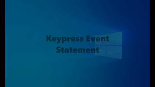 How to Use Keypress Event In VB Net [upl. by Eetse]