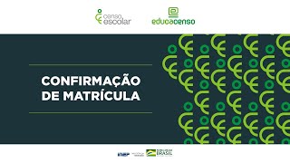 Confirmação de Matrícula  Matrícula Inicial 2020 [upl. by Zena479]