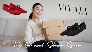 VIVAIA SHOES REVIEW  TRY ON  SUSTAINABLE CHIC BRAND [upl. by Nnahs350]