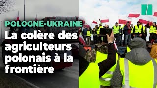 L’Ukraine « indignée » par la grogne des agriculteurs polonais qui bloquent la frontière [upl. by Tevlev307]