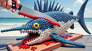 🔴 LIVE DIY SWORDFISH from Magnetic Balls  Magnet Challenge amp ASMR [upl. by Julianne87]