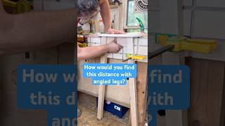 Clamping stool legs to find the right distance for a stretcher workshop diy woodworking [upl. by Maddock56]