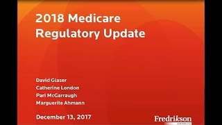 2018 Medicare Regulatory Update [upl. by Ricoriki]