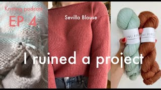 Comparing Sevilla Blouse and Blouse no1 a ruined project hand dyed yarn and The Sock Project E4 [upl. by Noman]