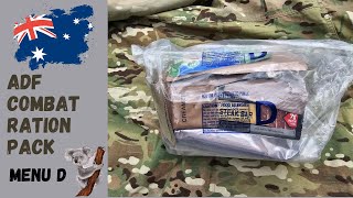 Australian Combat Ration Menu D  Ration Pack Review [upl. by Ocsinarf]