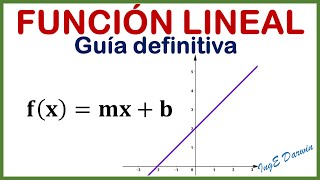 Función Lineal introducción características gráfica todo lo que necesitas saber  Clase 1 [upl. by Enale]