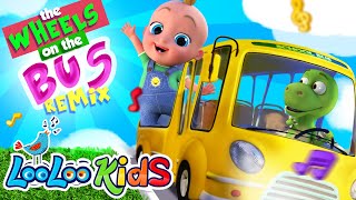 🚌Wheels on The Bus REMIX  S4EP10 Dance Along  LooLoo Kids Songs for Kids [upl. by Leaper447]