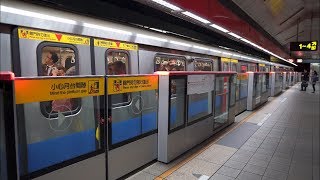 Taiwan Taipei MRT night ride from Minquan W Rd to Shilin [upl. by Lihkin309]