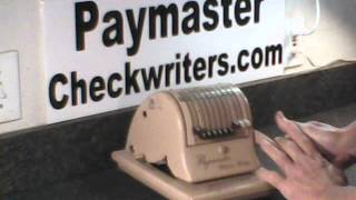 Paymaster CheckWriter Model 800010 [upl. by Nave]