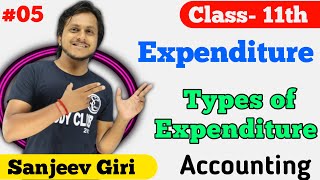 What is Expenditure  SIMPLE Explanation  Types of Expenditure  Basic terms of Accounting [upl. by Mallon617]