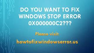 Fix Windows Stop Error 0x000000C2 [upl. by Gardia]