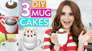 3 EASY DIY MUG CAKES [upl. by Anilyx260]