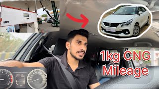 BALENO 1kg CNG MILEAGE TEST  Delta CNG 2024 😱😱😱 [upl. by Iila]