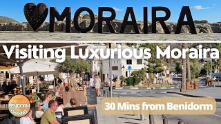 Visit Moraira  Explore the Bars Restaurants Harbor Beach and more [upl. by Teufert]