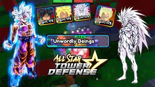 Unworldy Beings zone with 7 Stars  Roblox All Star Tower Defense [upl. by Nylorahs664]