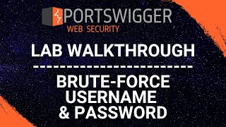 Brute Force Enumeration of Username amp Password  PortSwigger Web Security Academy Series [upl. by Brackely]