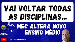 COMO VAI FICAR O ENSINO MÉDIO  PL QUE VAI ALTERAR NOVO ENSINO MÉDIO JÁ ESTÁ NO CONGRESSO NACIONAL [upl. by Cyrie]