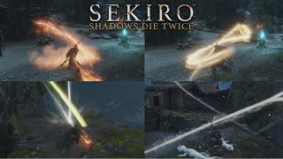 Sekiro  all Combat Arts with all weapon buffs Part 2 [upl. by Nare]