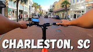 Riding My Sondors Fold X Electric Bike Through Downtown Charleston South Carolina [upl. by Harlan65]