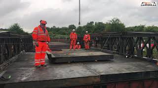 Island Barn Reservoir Temporary Bridge  May 2017 [upl. by Sephira278]