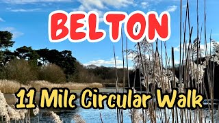 BELTON  11 mile circular walk Norfolk amp Suffolk UK  Turn by turn [upl. by Naesyar963]