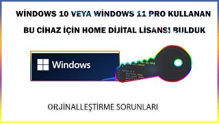 Windows 11 Windows 10 Orjinalleştirme Sorunları Yanlış işletim Sistemi veya Sürümü Kurma Sonucunda [upl. by Yemane]