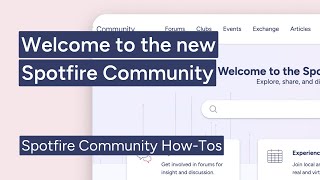 Top 5 features of the Spotfire Community [upl. by Bensky]