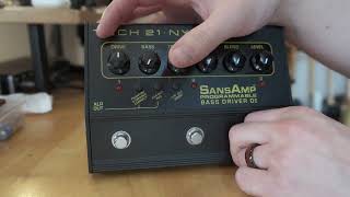 Tech 21 SansAmp Programmable Bass Driver DI  Review and Demo [upl. by Jessalin]