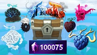 Spending 100k Gems in Fruit Battlegrounds [upl. by Neelie]